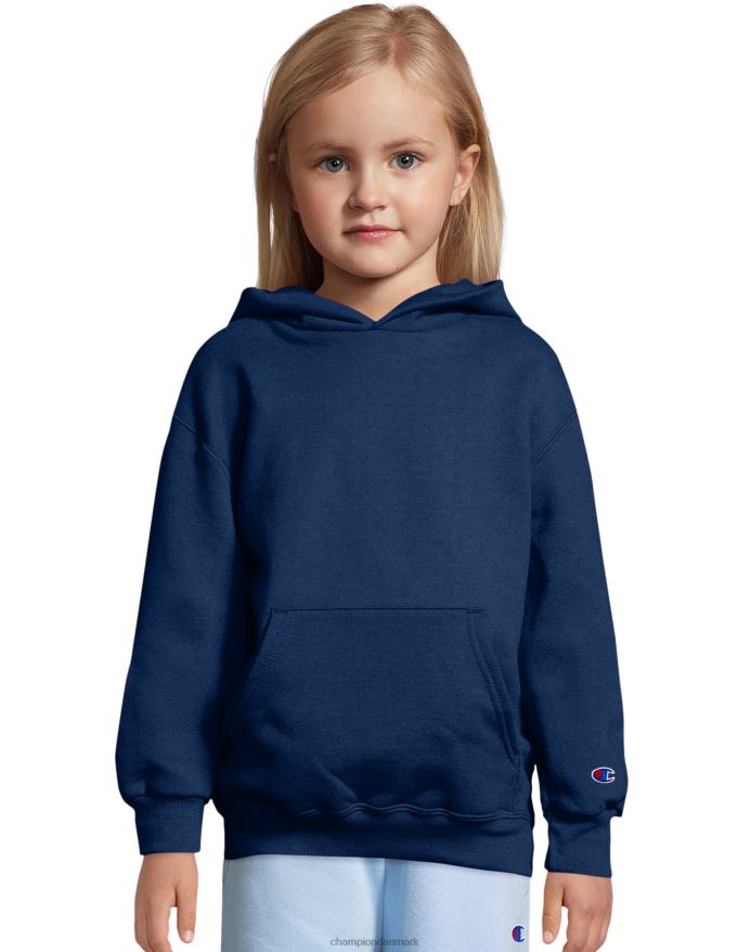 Champion store børns dobbelt tør fleece pullover hættetrøje V6J661779 flåde
