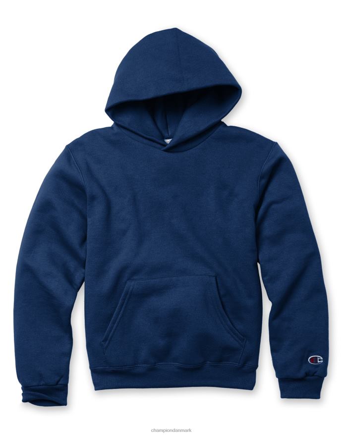 Champion store børns dobbelt tør fleece pullover hættetrøje V6J661779 flåde