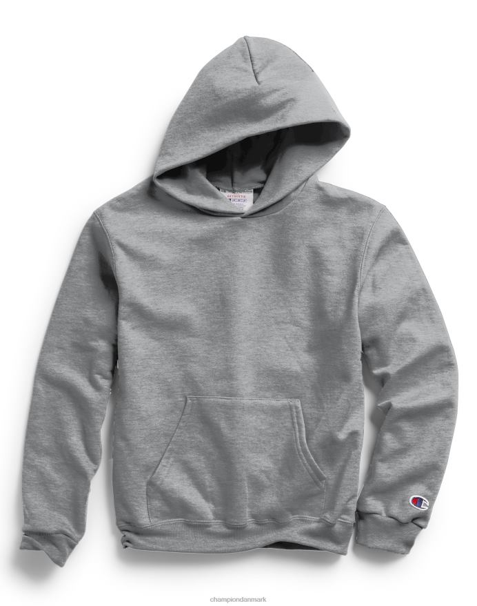 Champion store børns dobbelt tør fleece pullover hættetrøje V6J661780 let stål