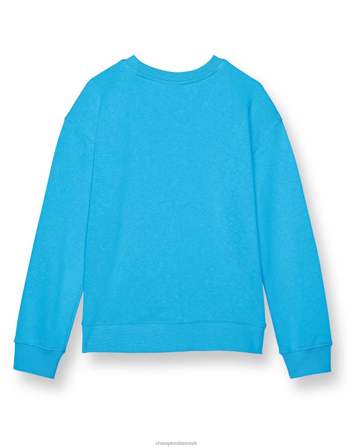 Champion store piger fransk frotté crew klassisk regnbue script V6J661772 ny pfalz blå