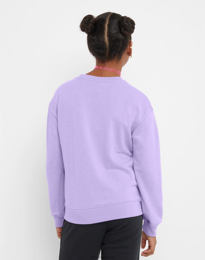 Champion store piger fransk frotté crew klassisk regnbue script V6J661774 salt lilla