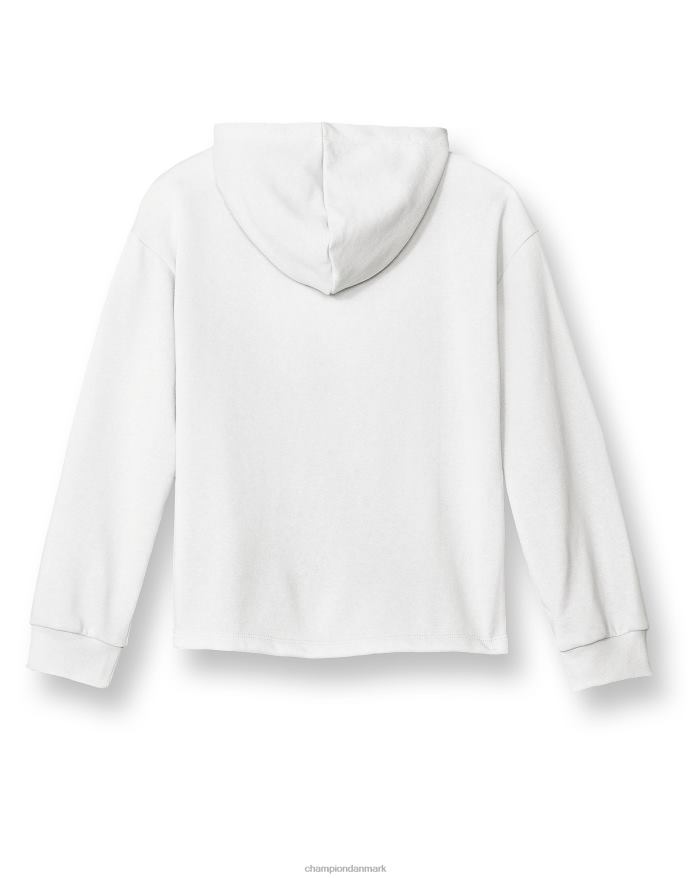 Champion store piger fransk frotté hættetrøje klassisk regnbue script V6J661768 hvid