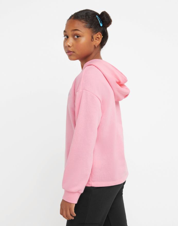 Champion store piger fransk frotté hættetrøje klassisk regnbue script V6J661769 gnist pink