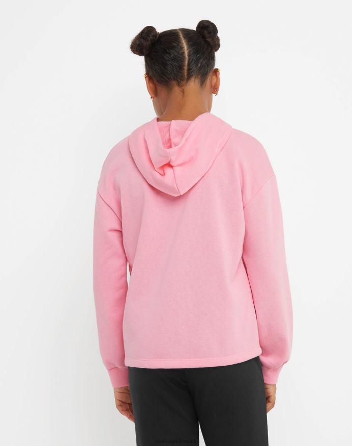 Champion store piger fransk frotté hættetrøje klassisk regnbue script V6J661769 gnist pink