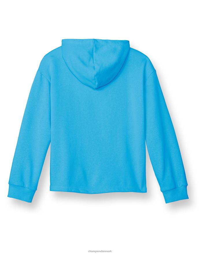 Champion store piger fransk frotté hættetrøje klassisk regnbue script V6J661770 ny pfalz blå