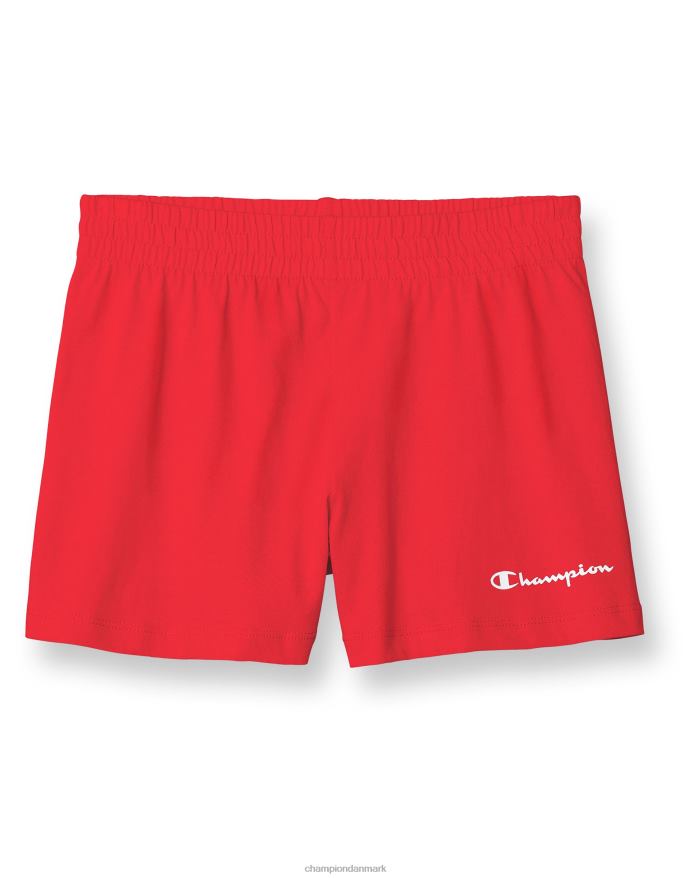 Champion store bomuldsshorts til piger klassisk script 3 V6J661803 rød sten