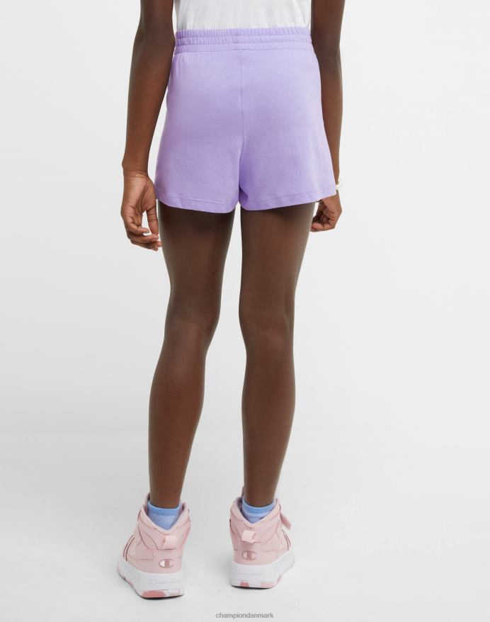 Champion store bomuldsshorts til piger klassisk script 3 V6J661804 salt lilla