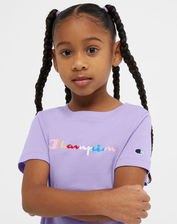 Champion klassiske t-shirts til små piger og autentiske strømpebukser, der gentager ikoniske c\'er V6J661787 salt lilla