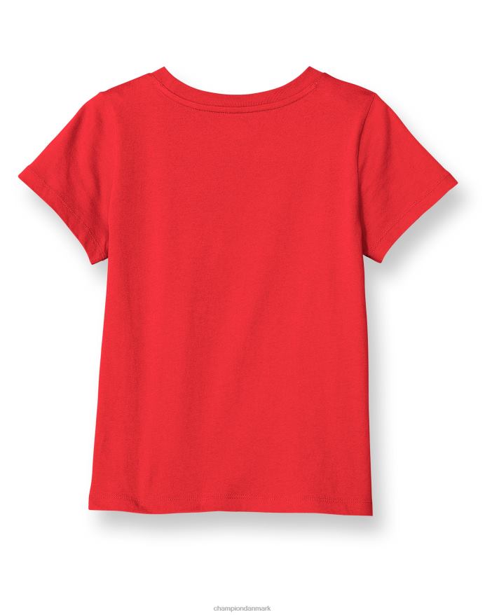Champion store pigers klassiske regnbue-t-shirt V6J661790 rød sten