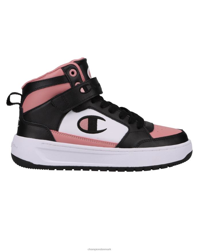 Champion drome hi cb små børns sneakers hvid/sort/rosa V6J661940