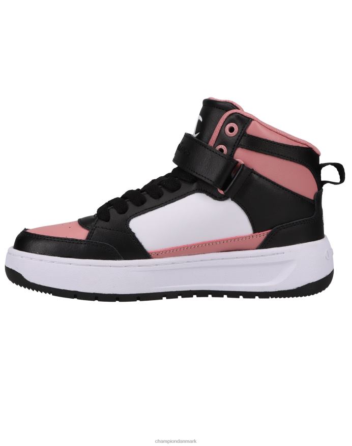 Champion drome hi cb små børns sneakers hvid/sort/rosa V6J661940