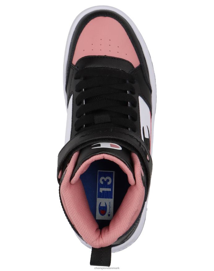 Champion drome hi cb små børns sneakers hvid/sort/rosa V6J661940