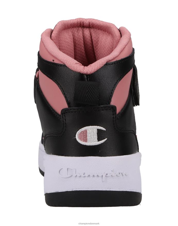 Champion drome hi cb små børns sneakers hvid/sort/rosa V6J661940