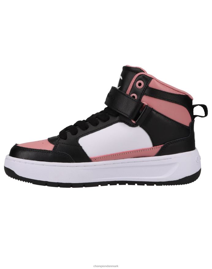 Champion drome hi cb store børns sneakers hvid/sort/rosa V6J661939