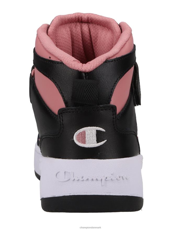 Champion drome hi cb store børns sneakers hvid/sort/rosa V6J661939