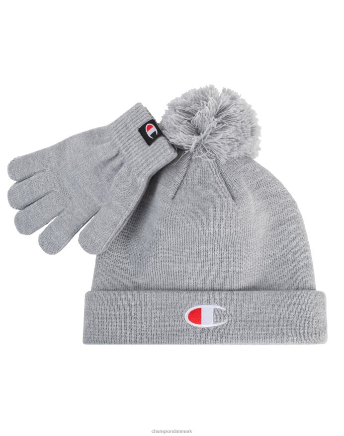 Champion drengeartikler beanie & handsker sæt V6J661916 mellemgrå