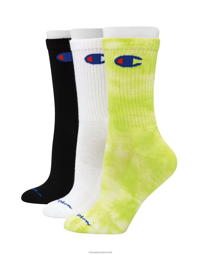 Champion crew sokker ass. tie-dye 3 par V6J661585 diverse søde grønne