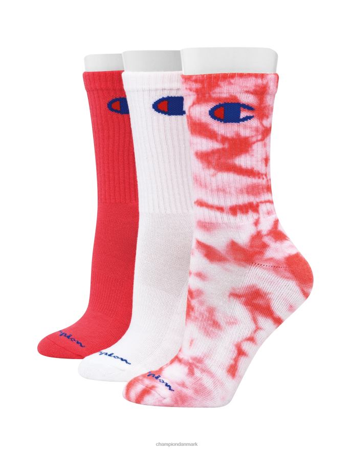 Champion crew sokker ass. tie-dye 3 par V6J661586 assorteret pinky fersken