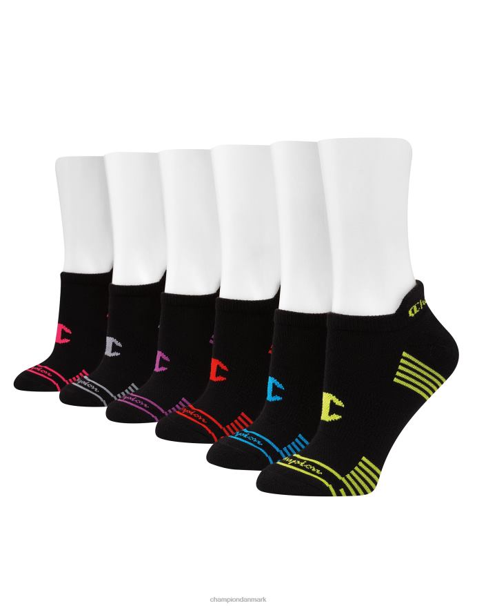 Champion hælskjold sokker 6 par V6J661607 sort multistribe assorteret