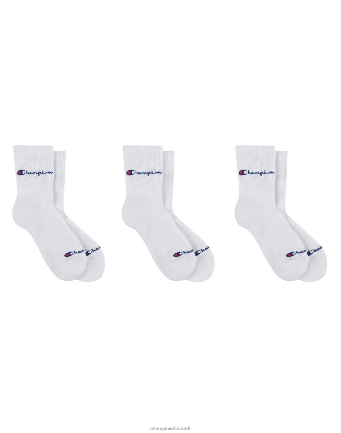 Champion kompression mid-crew sokker 3 par V6J661627 hvid