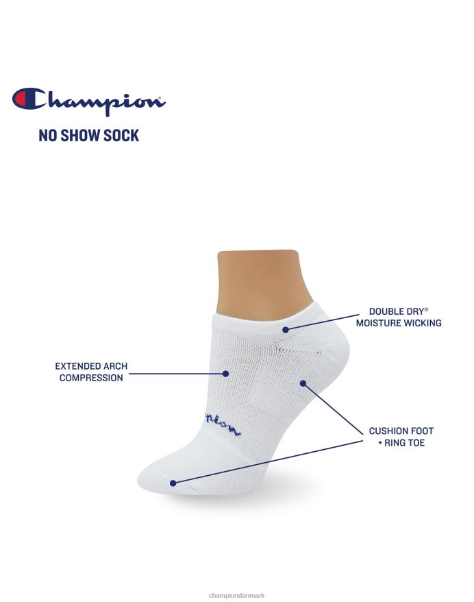 Champion kompression no-show sokker 3 par V6J661599 sort