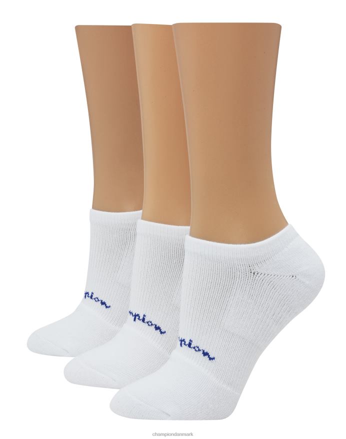 Champion kompression no-show sokker 3 par V6J661600 hvid