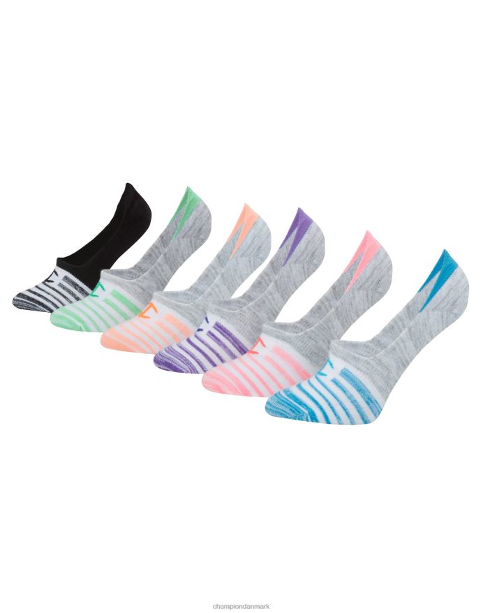 Champion performance invisible liner sokker 6 par V6J661623 grå lyng/hvid