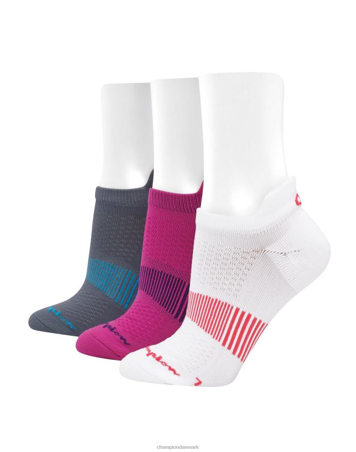 Champion sport hæl skjold 3 par V6J661574 assorteret hvid/fuchsia/grå