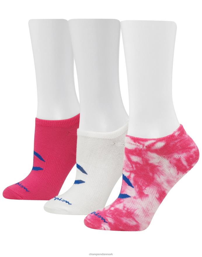 Champion tie dye super no-show V6J661579 wow pink slipsfarve