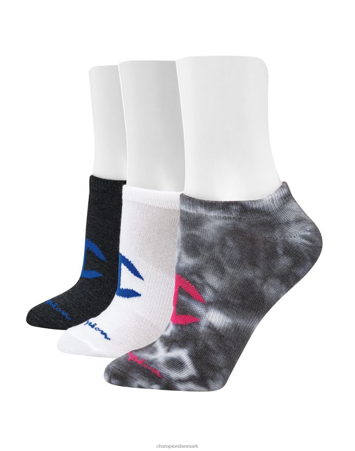 Champion tie dye super no-show V6J661580 assorteret mørkegrå