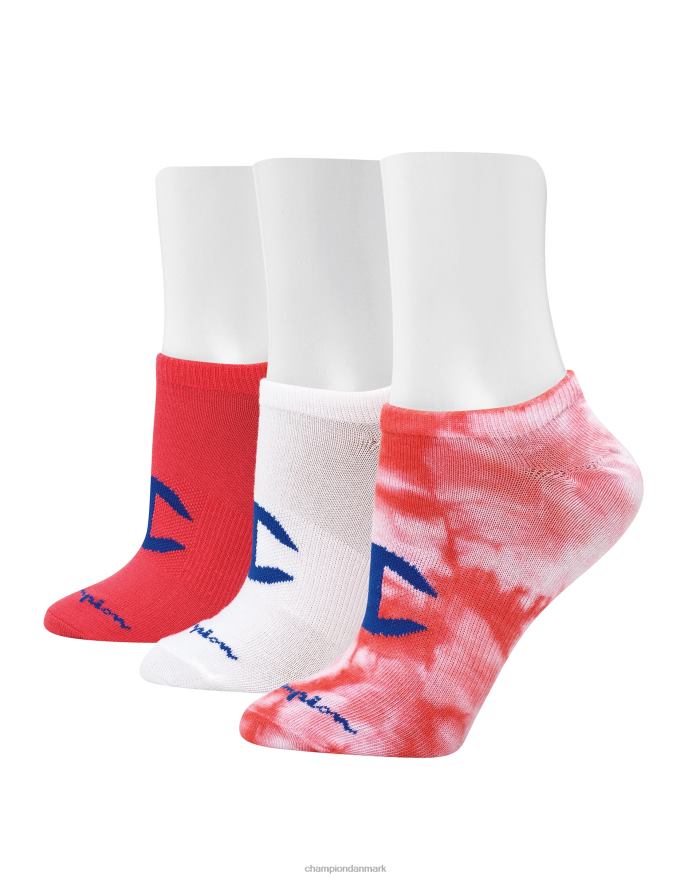 Champion tie dye super no-show V6J661581 assorteret pinky fersken