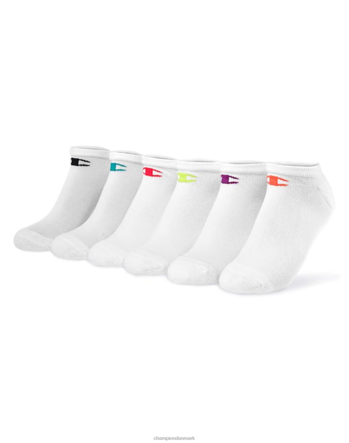 Champion ydeevne lavskårne strømper 6 par V6J661624 hvid assorteret
