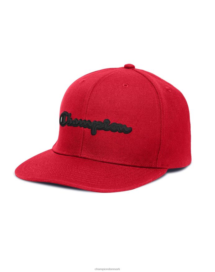 Champion bb snapback hat 3d script V6J66884 rød