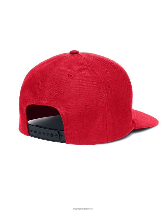 Champion bb snapback hat 3d script V6J66884 rød
