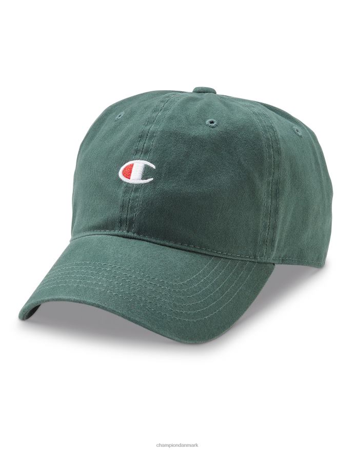 Champion beklædningsvasket afslappet hat klassisk logo V6J66898 mørkegrøn