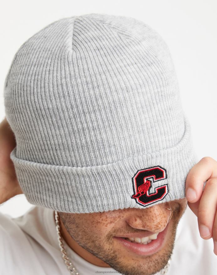 Champion chunky beanie med manchet kollegialt c med vinger V6J66900 oxford grå