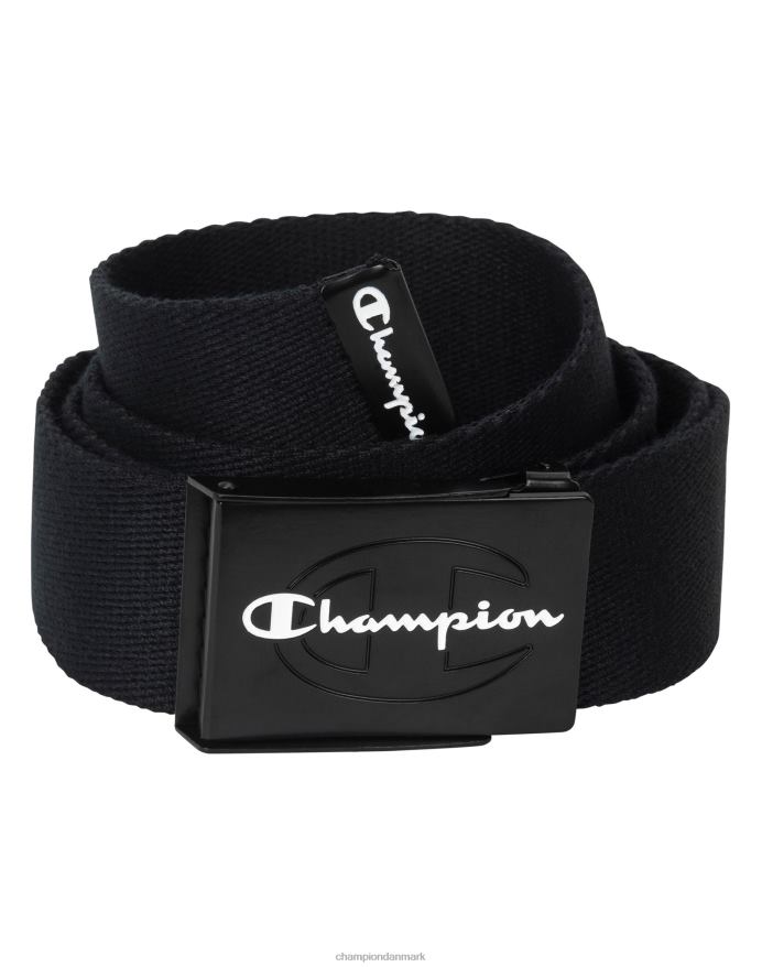Champion web bælte script logo V6J66903 sort hvid