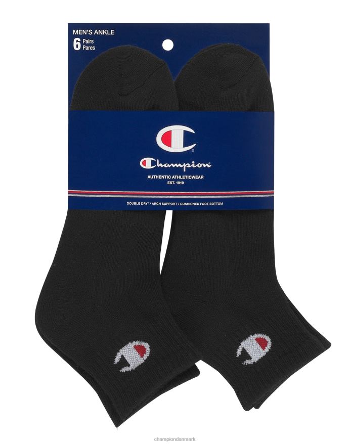 Champion ankelstrømper 6 par V6J66731 sort