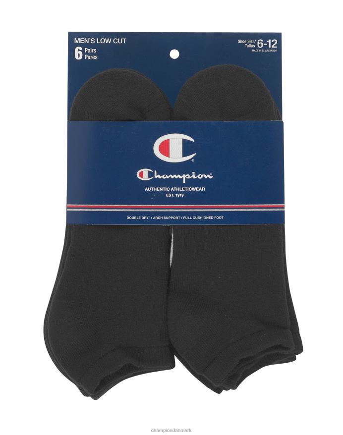 Champion double dry performance low-cut sokker 6 par V6J66729 hvid