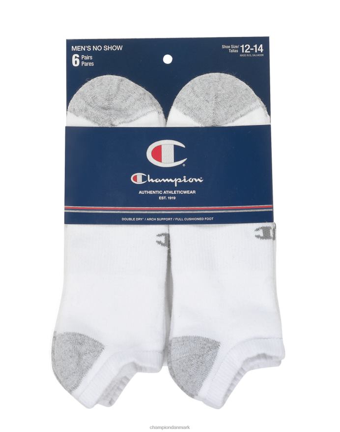 Champion double dry performance no-show sokker 6 par V6J66745 hvid