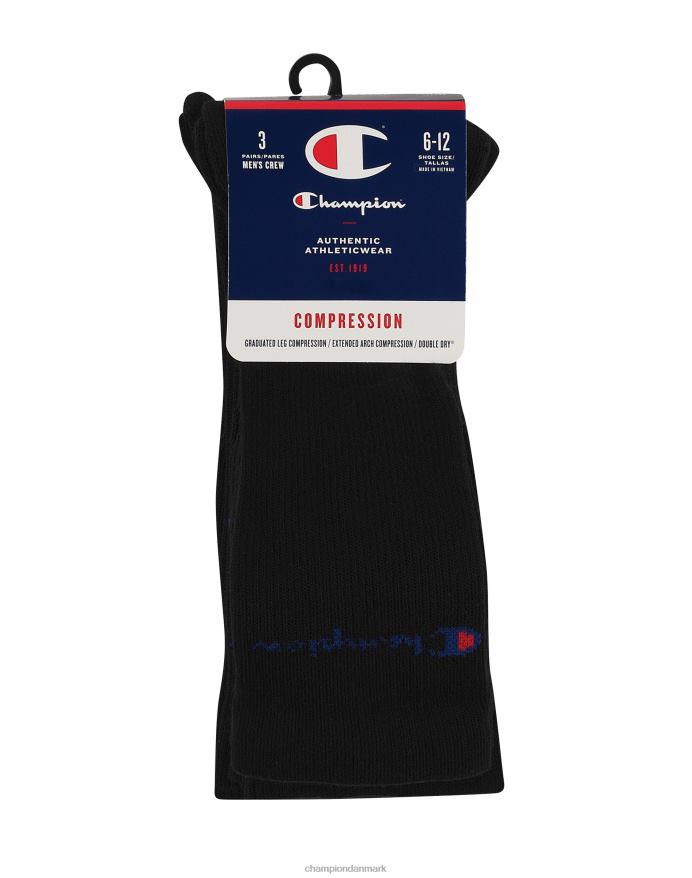 Champion graduerede kompressionsstrømper 3 par V6J66722 sort
