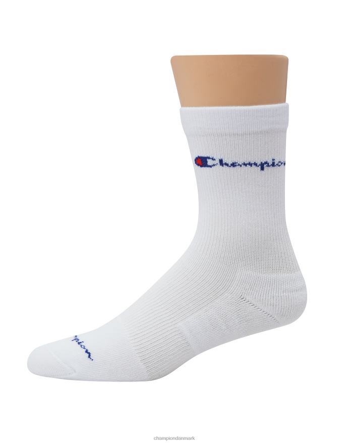 Champion kompression mid-crew sokker 3 par V6J66721 hvid