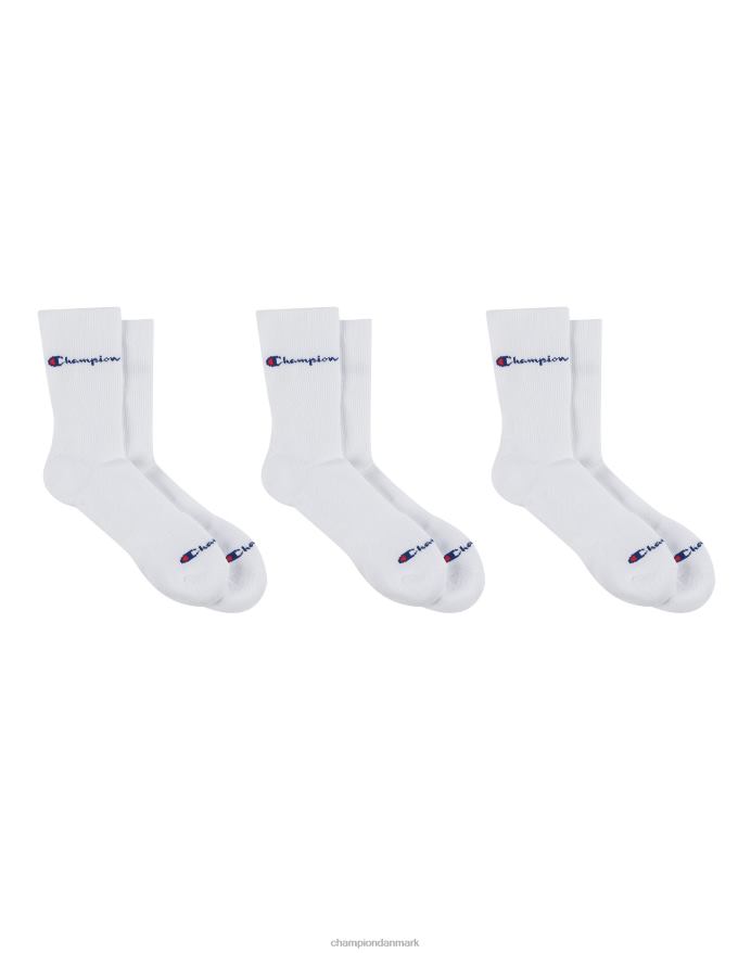 Champion kompression mid-crew sokker 3 par V6J66721 hvid