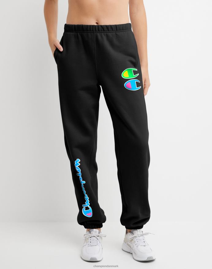 Champion klassiske oversize sweatpants i fleece c stack 29 V6J661112 sort