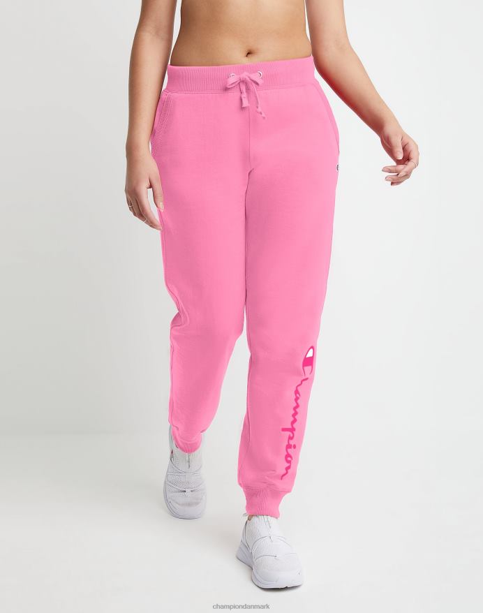 Champion powerblend joggers klassiske script logo 29 V6J661124 lyserødt bånd