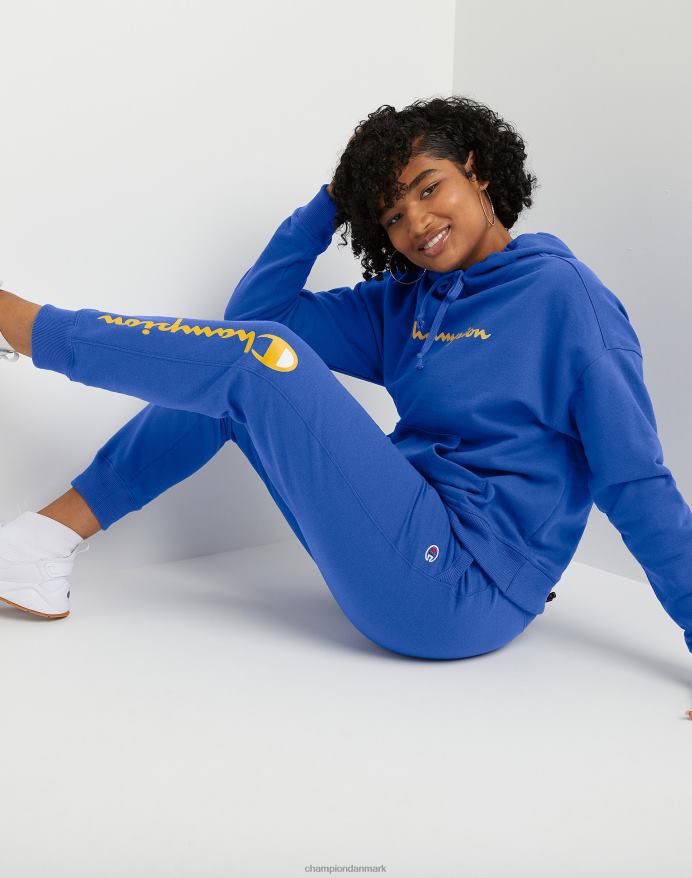 Champion powerblend joggers klassiske script logo 29 V6J661127 dyb blændende blå