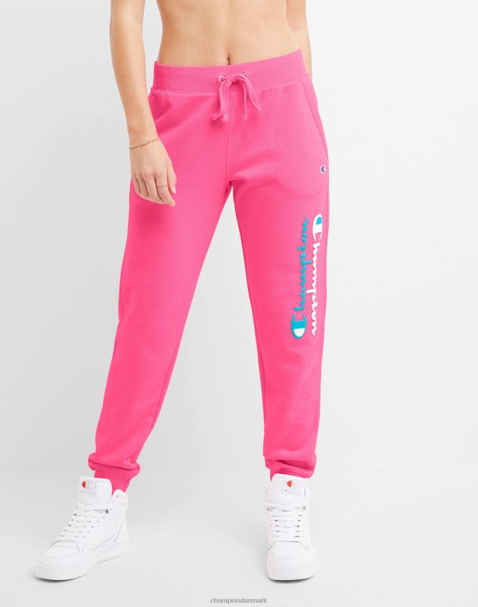 Champion powerblend joggers spejlet puff script 29 V6J661078 glad pink