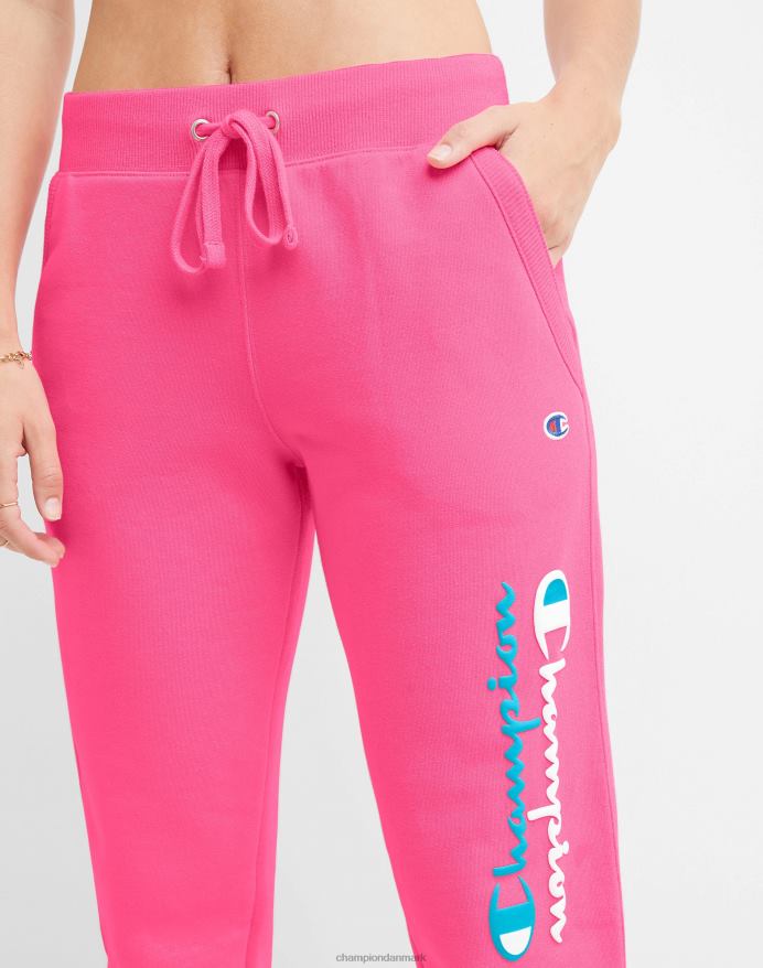 Champion powerblend joggers spejlet puff script 29 V6J661078 glad pink