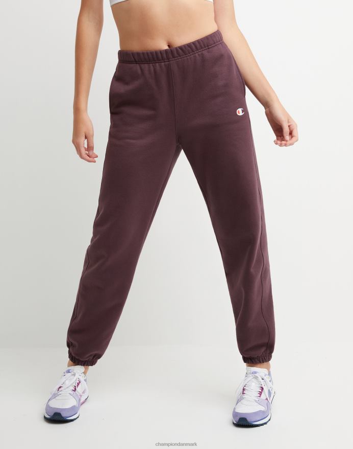 Champion reverse weave joggers c logo V6J661093 sort blomme