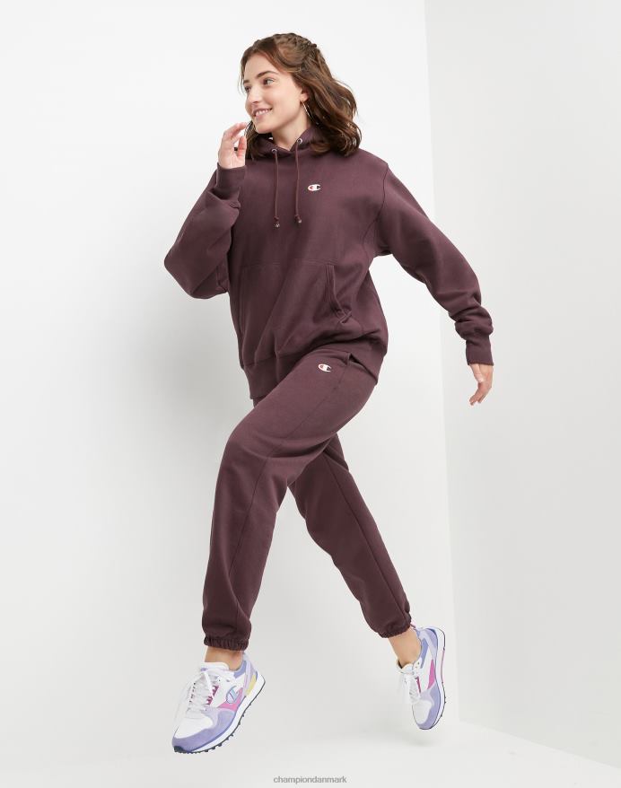 Champion reverse weave joggers c logo V6J661093 sort blomme
